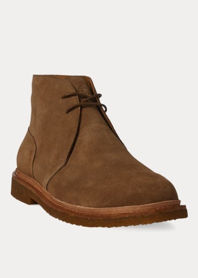 Botas Polo Ralph Lauren Hombre Marrom - Karlyle Suede Chukka - WKLXU0243